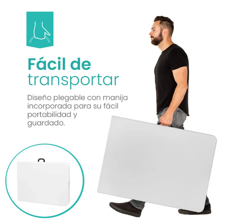 Mesa Plegable 1.80m – Reforzada – Color Blanco